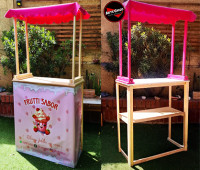 Carrito Esqueleto de Madera Tela Pvc